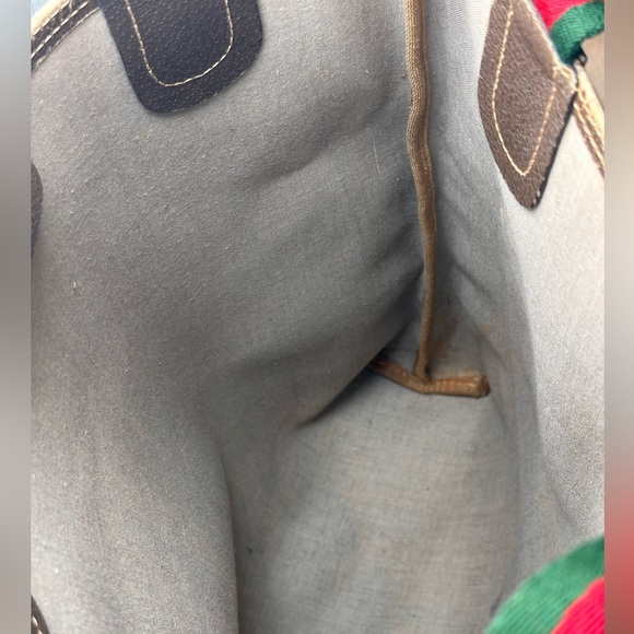 Authentic GUCCI Web Sherry Line
Shoulder Tote Bag GG PVC Leather
Brown - Picture 11 of 13